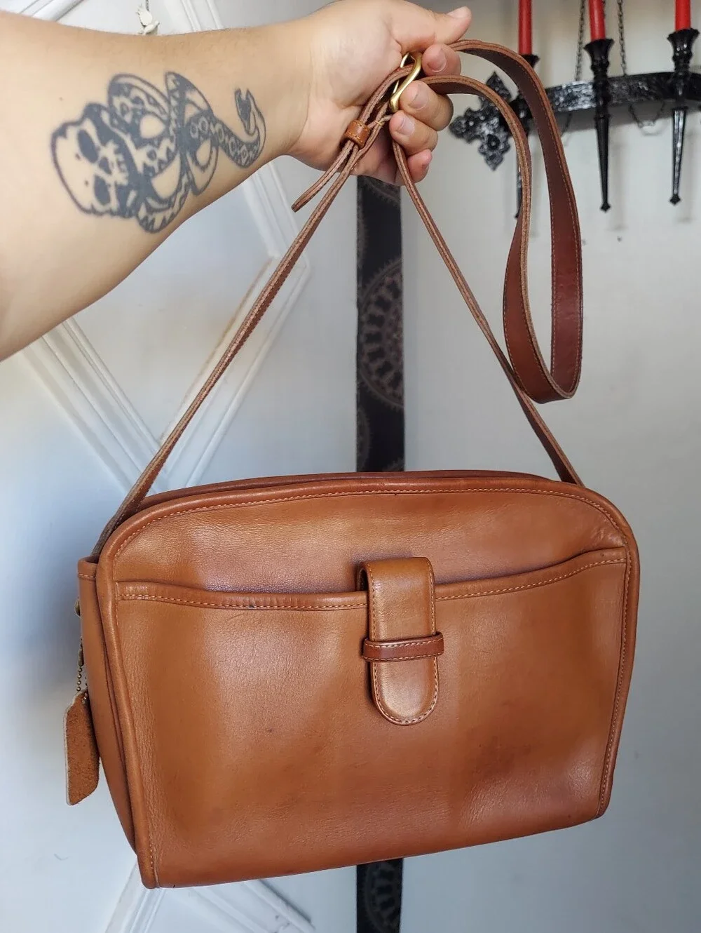 Vintage Coach British Tan Brighton Bag 9895 USA🤎🍂